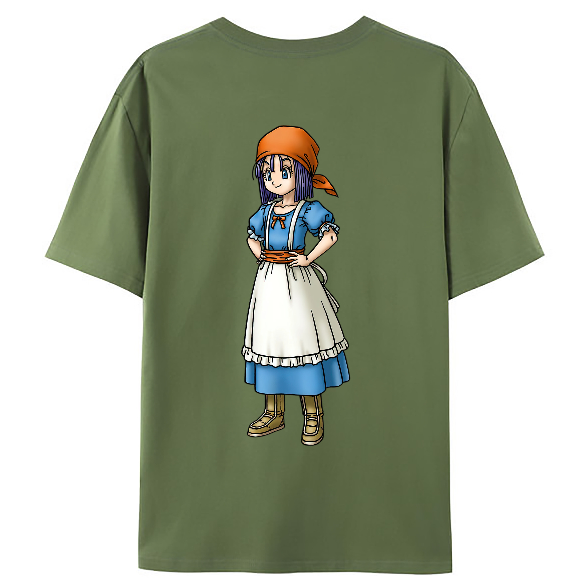 （画像用） ドラゴンクエスト Doragon Kuesuto Dragon Quest 綿100％ メンズ半袖Tシャツ（バックプリント） 通気性
